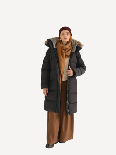 Пальто пуховое Аманда Nordic Goose (Женский; 44; Темно-Синий без*Меха)